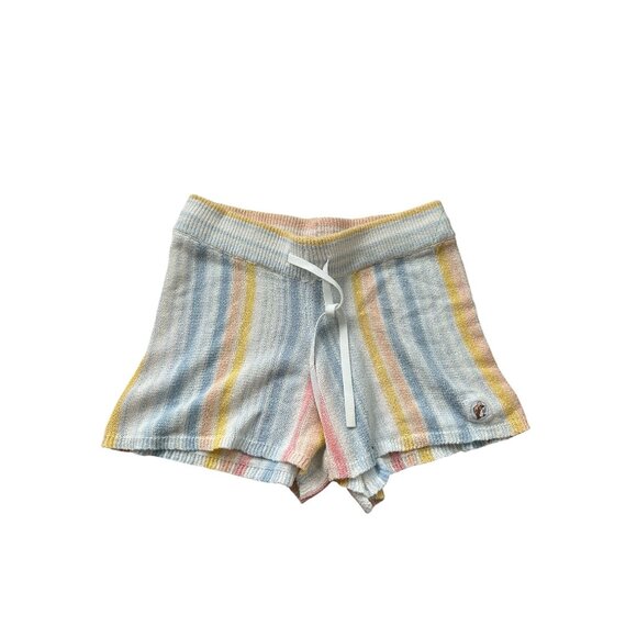 BUCEES Women's Knit Striped Shorts Size Small - Picture 2 of 6